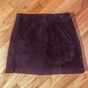 Blank NYC plum purple leather mini skirt